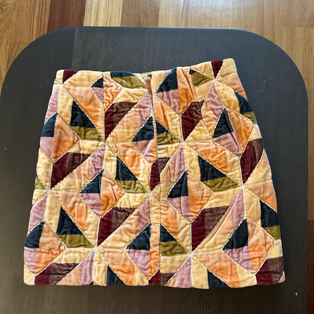 Sezane Patchwork Quilted Skirt - Multicolor